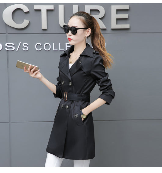 Abrigo Trench Coat Ajustado Talla Grande Largo Medio - Image 33