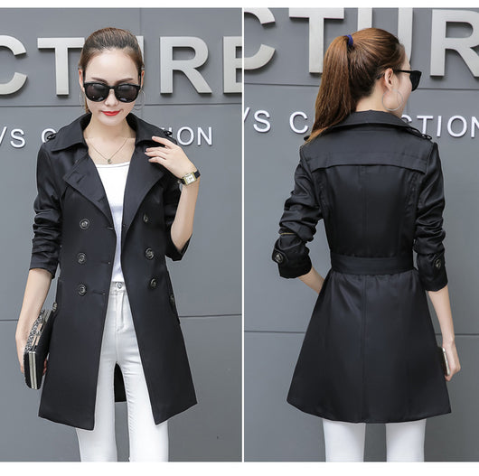 Abrigo Trench Coat Ajustado Talla Grande Largo Medio - Image 36