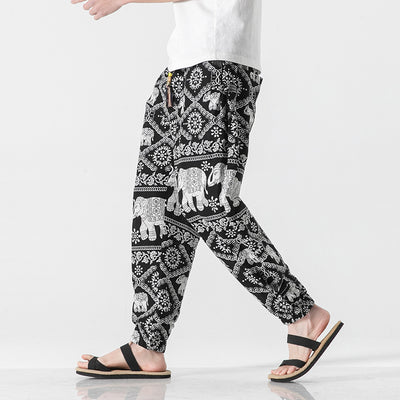 Pantalones Casuales Retro con Hebilla para Hombre - Image 12