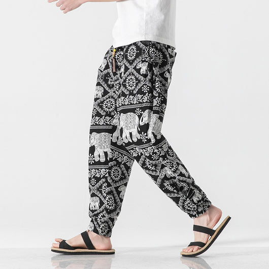Pantalones Casuales Retro con Hebilla para Hombre - Image 18