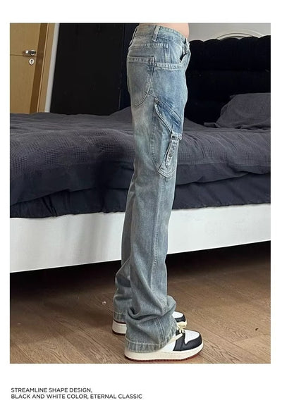 Pantalones de Trabajo Estilo Retro Americano para Hombre - Image 11