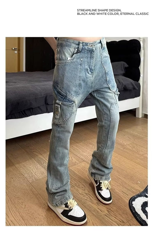Pantalones de Trabajo Estilo Retro Americano para Hombre - Image 17