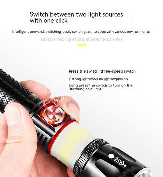 Linterna Táctica LED T6 Telescópica Multifunción de Alto Rendimiento - Image 17