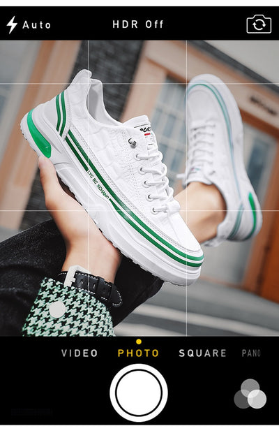 Zapatillas Deportivas Blancas de Lona para Jóvenes - Slip-on Casual - Image 12