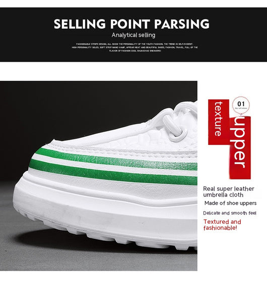 Zapatillas Deportivas Blancas de Lona para Jóvenes - Slip-on Casual - Image 16