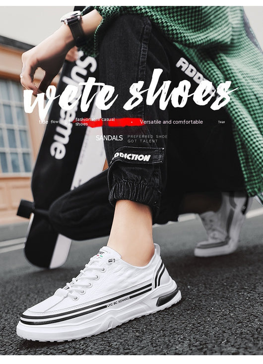 Zapatillas Deportivas Blancas de Lona para Jóvenes - Slip-on Casual - Image 17