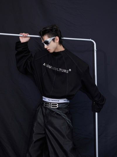 Suéter Estampado Metal con Hombros Acolchados y Mangas Largas - Image 8
