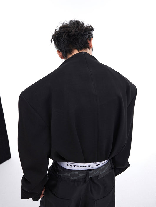 Suéter Estampado Metal con Hombros Acolchados y Mangas Largas - Image 9