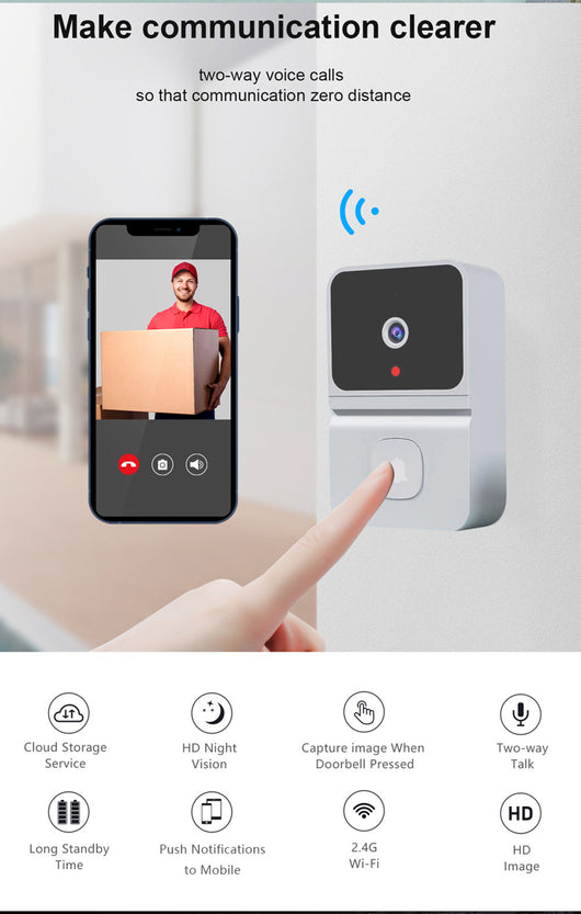 Timbre Inteligente Z30 con Cámara HD y Videoportero - Image 21