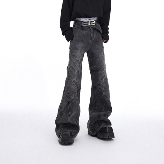 Jeans Skinny Plisados Deconstruidos de Corte Industrial - Image 9