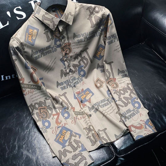 Camisa Estampada Slim Fit de Manga Larga para Hombre - Image 5