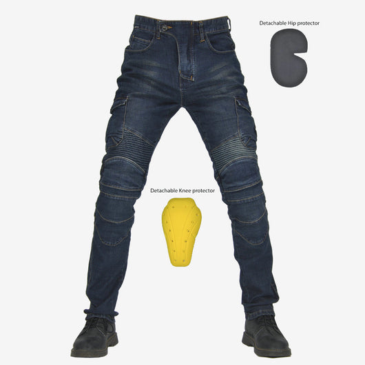 Pantalones de Motociclismo Tácticos Verde Militar con Múltiples Bolsillos y Protección Anti-Caída - Image 14