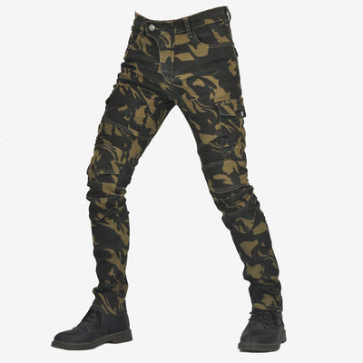 Pantalones de Motociclismo Tácticos Verde Militar con Múltiples Bolsillos y Protección Anti-Caída - Image 28