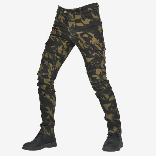 Pantalones de Motociclismo Tácticos Verde Militar con Múltiples Bolsillos y Protección Anti-Caída - Image 28