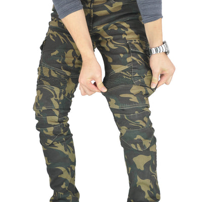 Pantalones de Motociclismo Tácticos Verde Militar con Múltiples Bolsillos y Protección Anti-Caída - Image 30