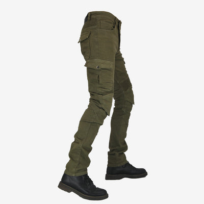 Pantalones de Motociclismo Tácticos Verde Militar con Múltiples Bolsillos y Protección Anti-Caída - Image 31