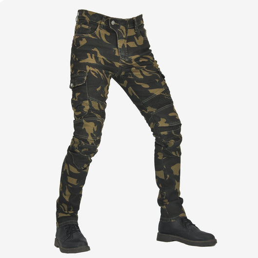 Pantalones de Motociclismo Tácticos Verde Militar con Múltiples Bolsillos y Protección Anti-Caída - Image 32