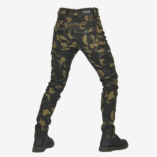 Pantalones de Motociclismo Tácticos Verde Militar con Múltiples Bolsillos y Protección Anti-Caída - Image 33