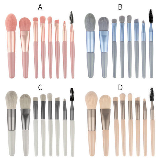 Set de 8 Brochas de Maquillaje Mini Macarons - Diseño Portátil y Profesional - Image 21