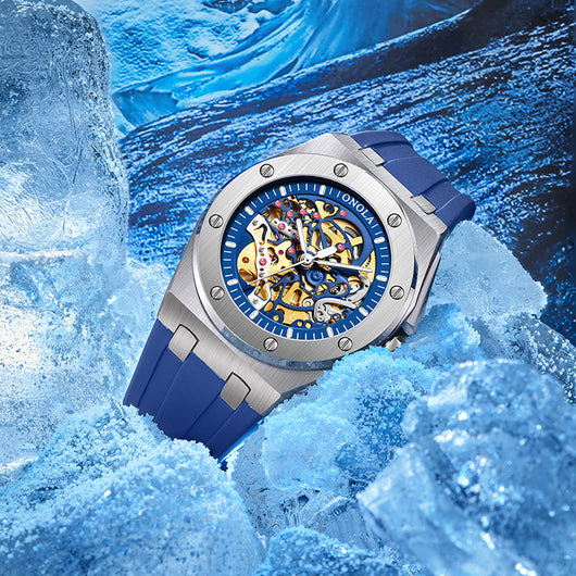 Reloj Automático para Hombre con Correa de Silicona Resistente al Agua - Image 18