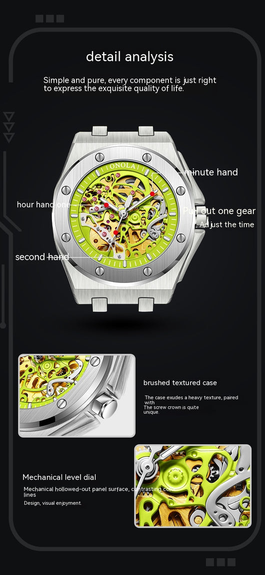 Reloj Automático para Hombre con Correa de Silicona Resistente al Agua - Image 23