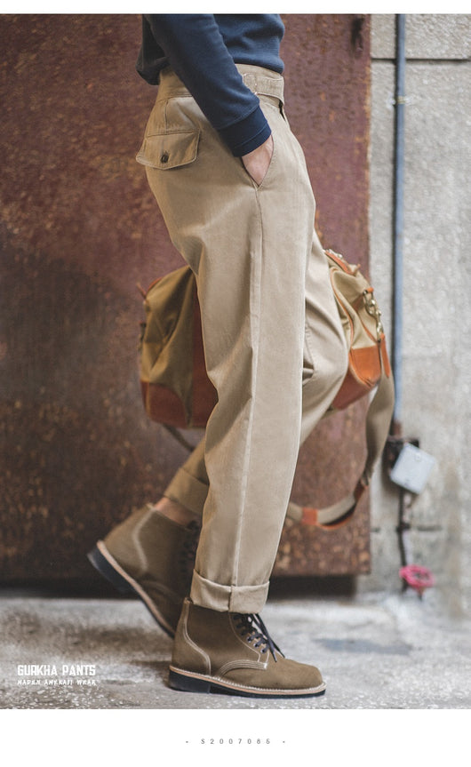 Pantalones Cargo Retro de Cintura Alta y Corte Recto para Hombre - Image 30