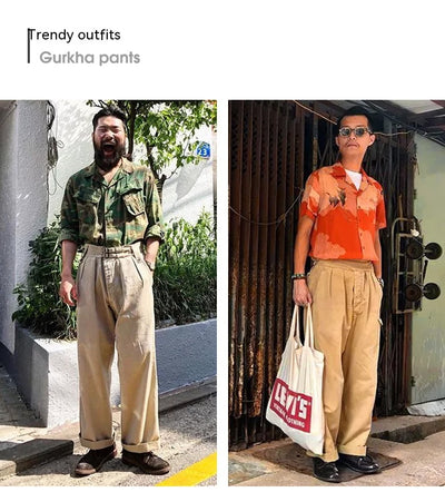 Pantalones Cargo Retro de Cintura Alta y Corte Recto para Hombre - Image 33