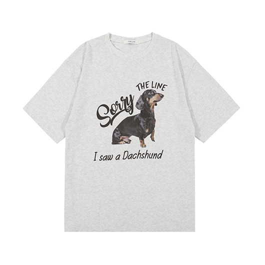 Playera Retro Perro Salchicha Beige - Diseño Adorable Manga Corta - Image 13