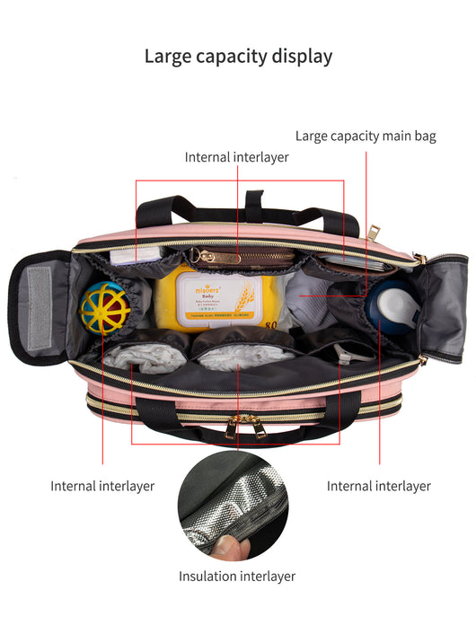 Bolsa Pañalera Crossbody Multifuncional de Gran Capacidad en Tela Oxford - Image 20