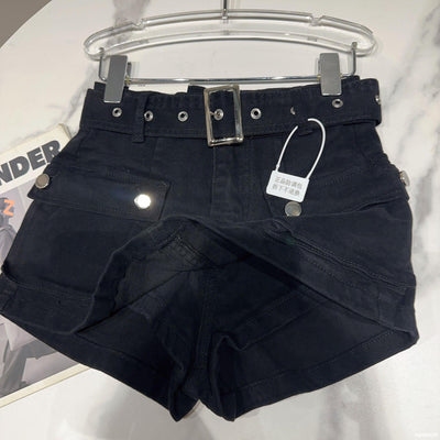 Shorts Denim Retro para Mujer con Bolsillos Grandes y Cinturón - Image 46