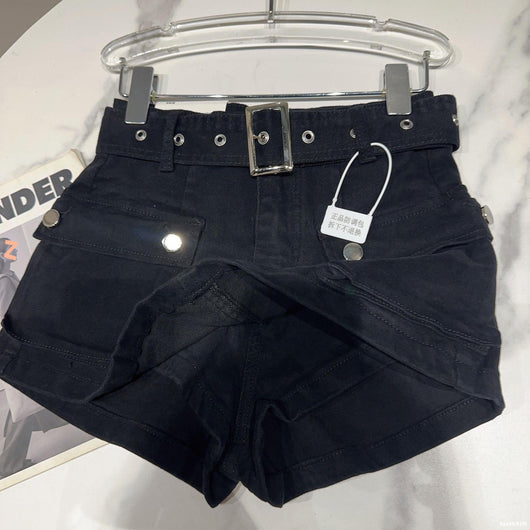 Shorts Denim Retro para Mujer con Bolsillos Grandes y Cinturón - Image 46