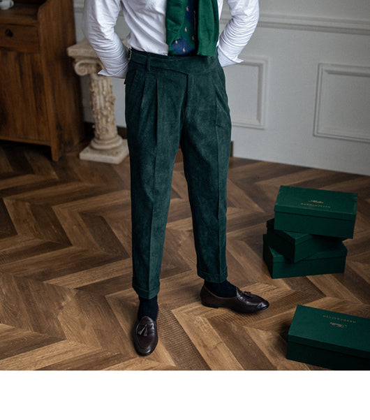 Pantalones de Pana Rectos Cintura Alta para Hombre - Image 29