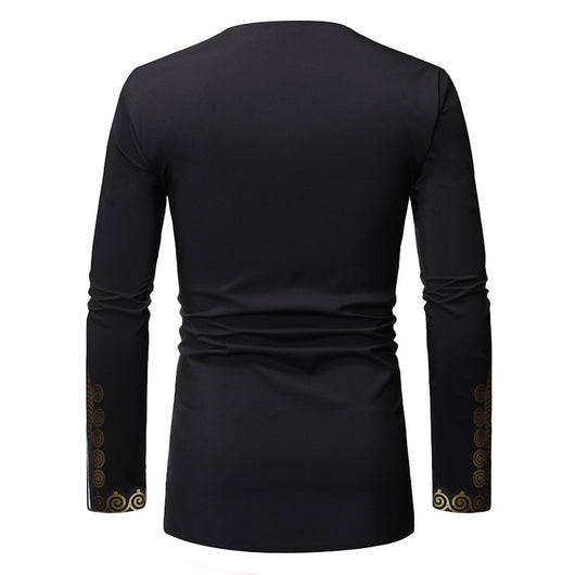 Camisa Casual de Manga Larga con Brillo Metalizado para Hombre - Image 21