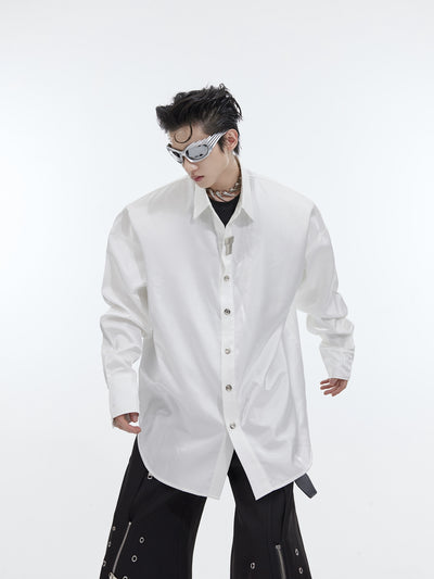 Cardigan Blusa Blanca Acolchada con Hombreras y Detalles Metálicos - Image 29