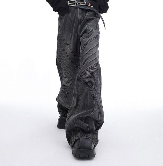 Jeans Skinny Plisados Deconstruidos de Corte Industrial - Image 13