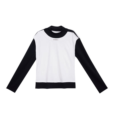 Blusa Ajustada de Diseño Deconstruido Dos Tonos - Image 21
