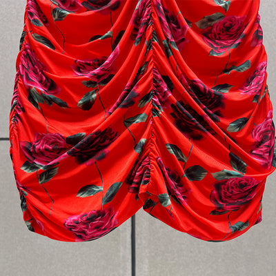 Vestido Mini Plisado con Estampado de Manga Larga - Image 19