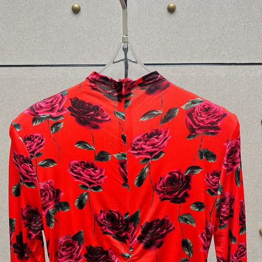 Vestido Mini Plisado con Estampado de Manga Larga - Image 25