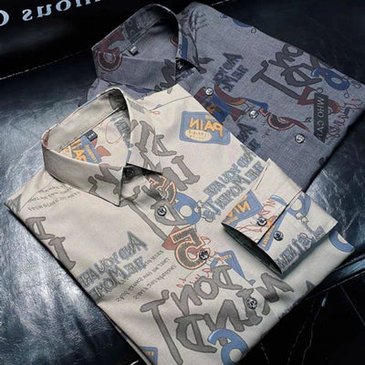 Camisa Estampada Slim Fit de Manga Larga para Hombre - Image 11
