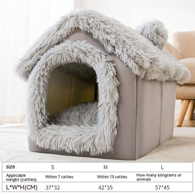 Cama Casa para Mascotas Desmontable y Lavable - Otoño e Invierno - Image 18