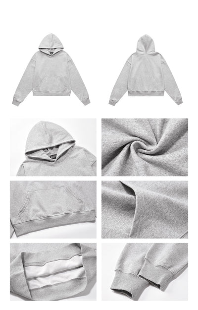 Sudadera Corta Básica Unisex de Color Sólido - Image 13