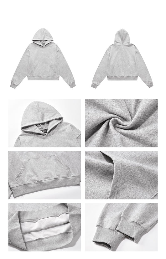 Sudadera Corta Básica Unisex de Color Sólido - Image 13