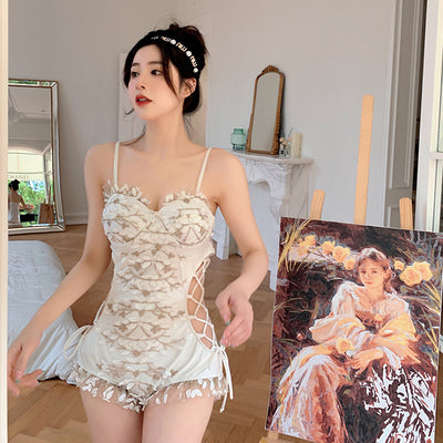 Traje de Baño Coreano de Una Pieza con Cintura Hueca Sexy - Image 8
