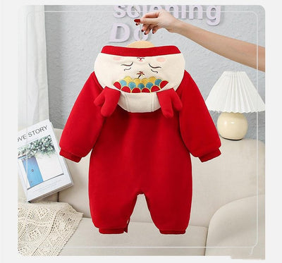 Mameluco Acolchado de Algodón para Bebé - Año Nuevo Chino Invierno - Image 17