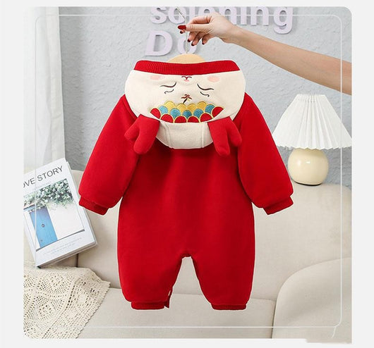 Mameluco Acolchado de Algodón para Bebé - Año Nuevo Chino Invierno - Image 17