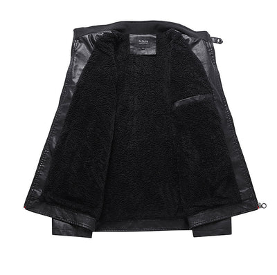 Abrigo de Cuero para Hombre con Forro Polar - Estilo Europeo Otoño Invierno - Image 24
