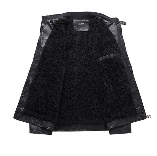 Abrigo de Cuero para Hombre con Forro Polar - Estilo Europeo Otoño Invierno - Image 24