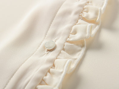 Blusa Elegante de Gasa Francesa con Cuello Volante - Image 16