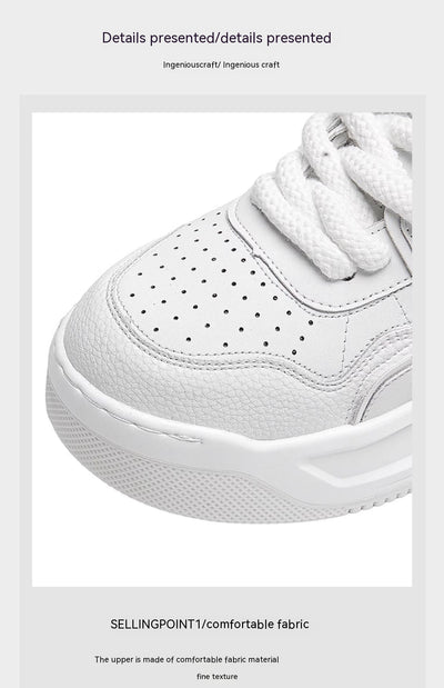 Zapatos Deportivos Blancos para Hombre con Suela Gruesa y Aumento de Altura - Image 10