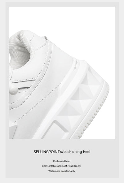 Zapatos Deportivos Blancos para Hombre con Suela Gruesa y Aumento de Altura - Image 13